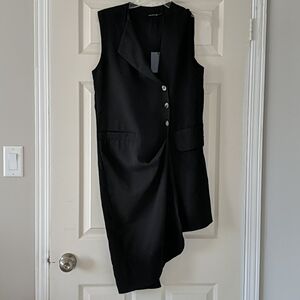 𝅺designer Daniela Barros Asymmetrical Long Vest
